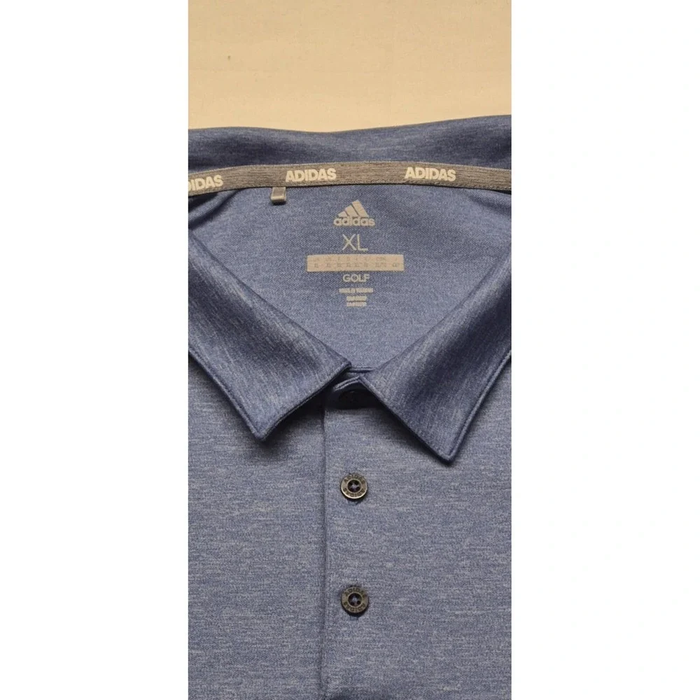 Adidas Golf‎ men's blue sports polo gray Logo sz. XL
